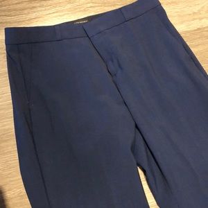 Logan Fit Navy Windowpane Straight Leg Slacks